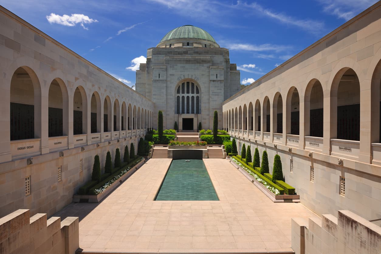 Courtyard and Hall of Memory at the Australian War Memorial in Canberra